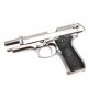 Страйкбольный пистолет WE BERETTA M92F, green gas, хромированный, металл, WE-M002
